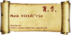 Munk Viktória névjegykártya