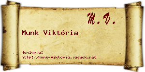 Munk Viktória névjegykártya